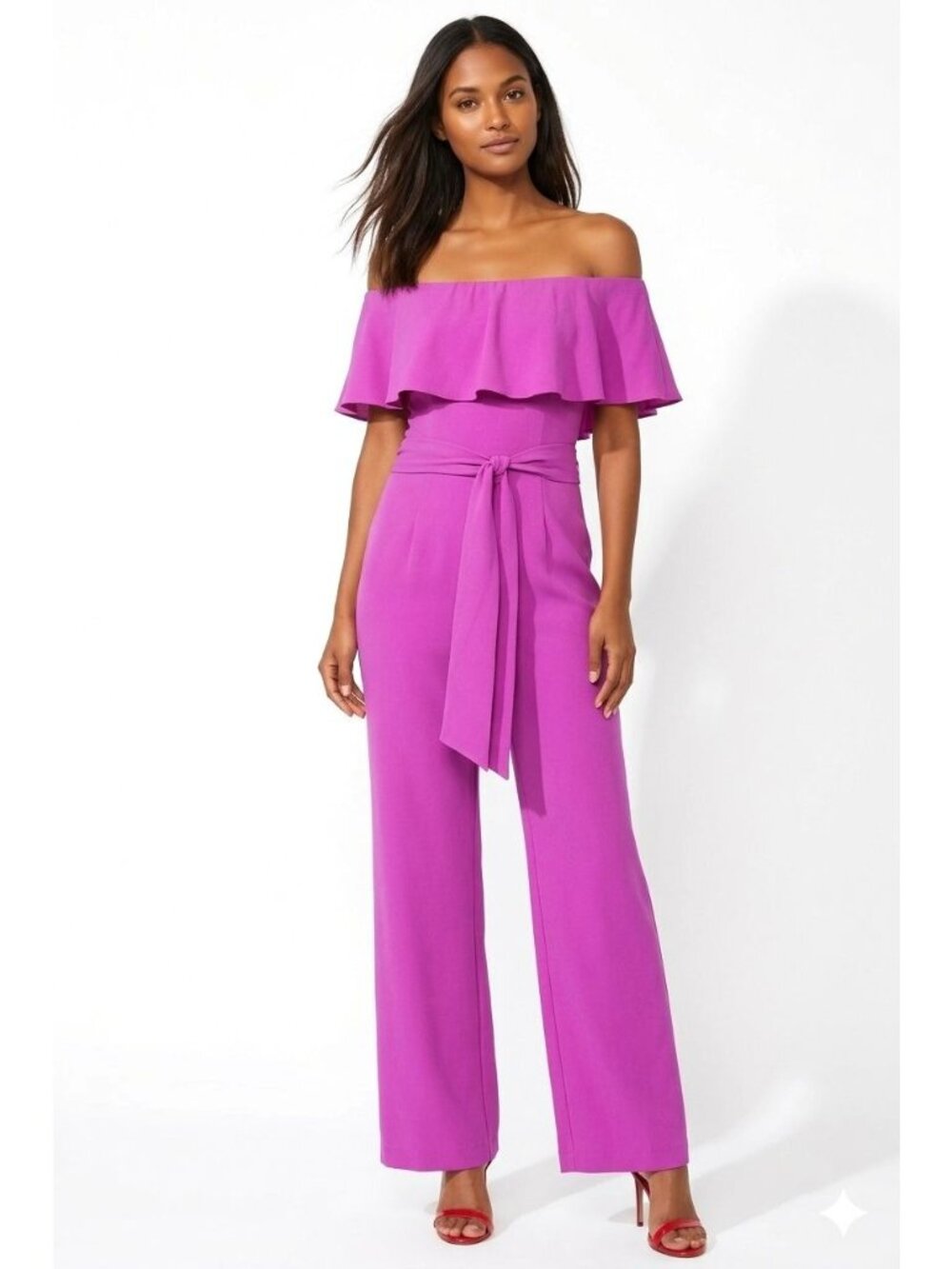 Trina Turk Guests Off-The-Shoulder Jumpsuit size 4 Orchid Pink